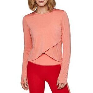 Fourlaps Women's Long Sleeve Cropped Recharge Tee Strawberry Size XXL NWT